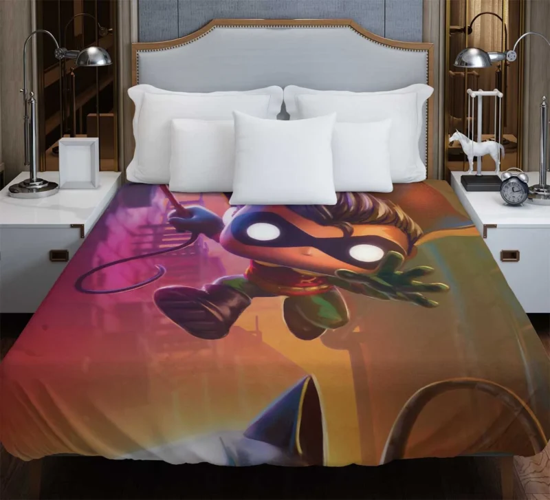 Funkoverse Strategy Game: Robin Joins the DC Fun Duvet Cover
