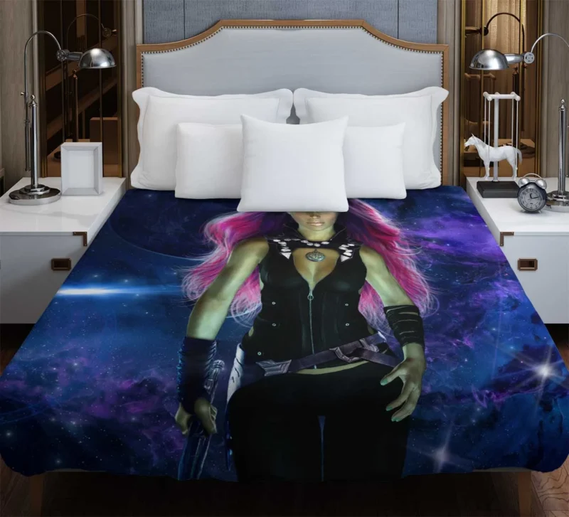 Gamora: A Fantasy Figure in Guardians of the Galaxy Duvet Cover