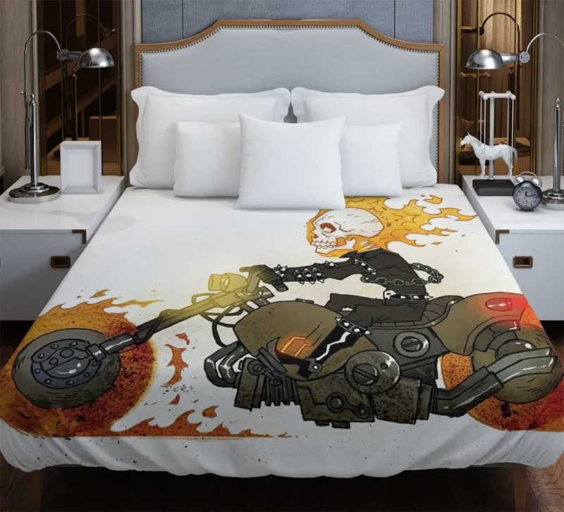 Ghost Rider Comics: Blaze of Ghostly Adventure Duvet Cover