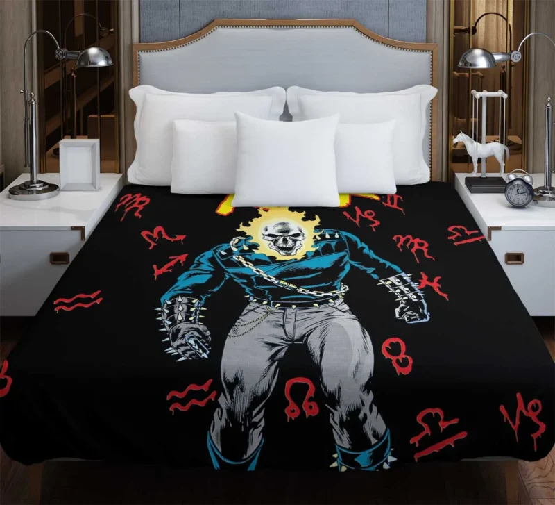 Ghost Rider Comics: Riding the Flames of Justice Duvet Cover