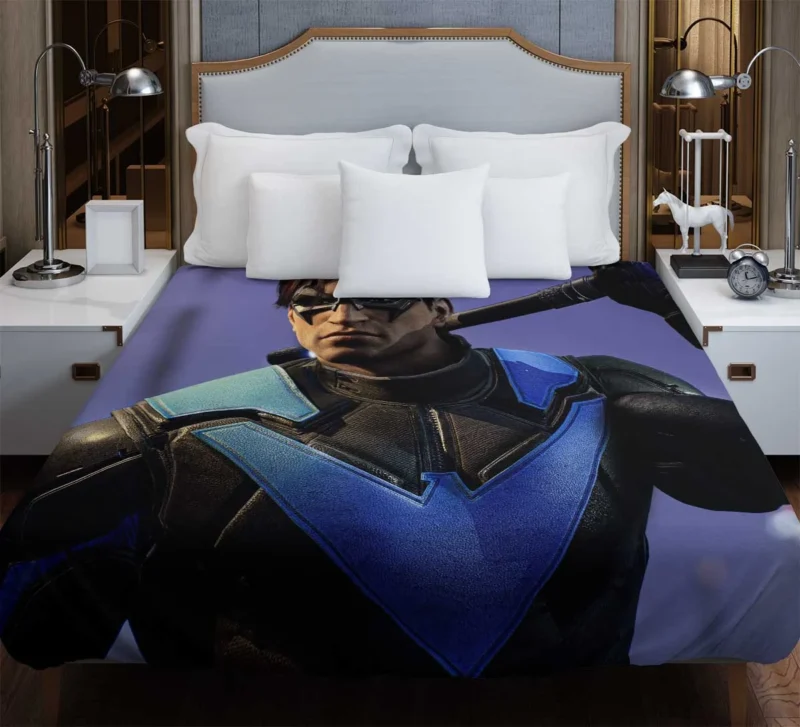 Gotham Knights Video Game: Play as Nightwing Duvet Cover