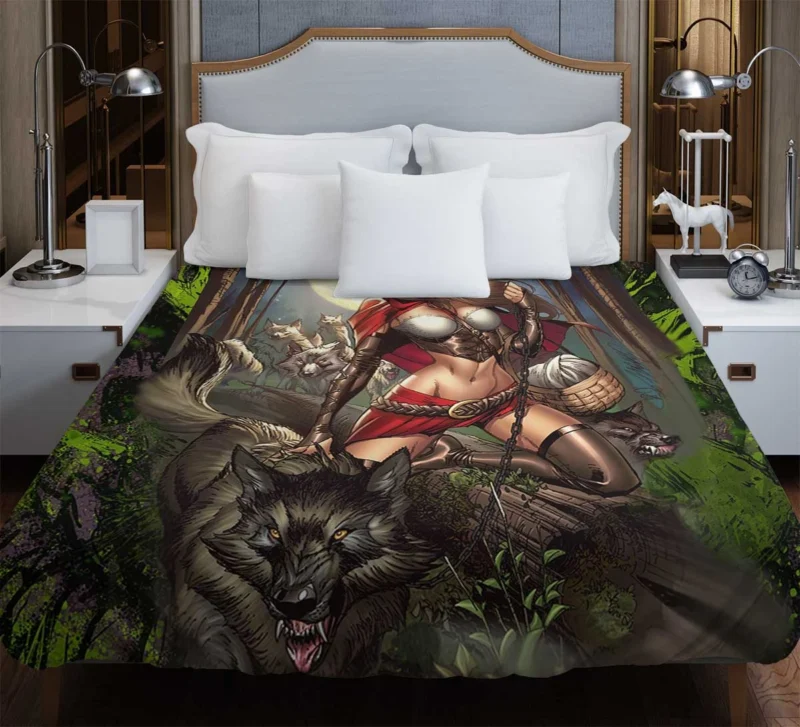 Grimm Fairy Tales Comics: Red Riding Hood Journey Duvet Cover
