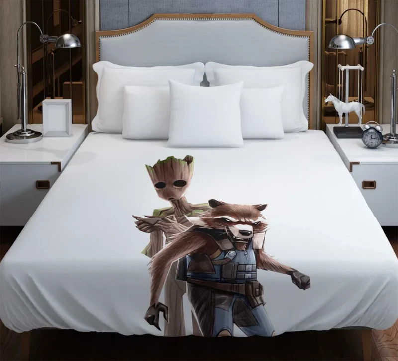Guardians of the Galaxy: Rocket Raccoon and Groot Duvet Cover