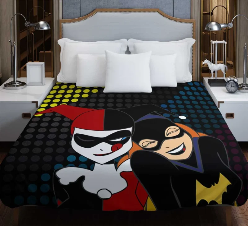 Harley Quinn and Batgirl Comics: Dynamic Duos Duvet Cover