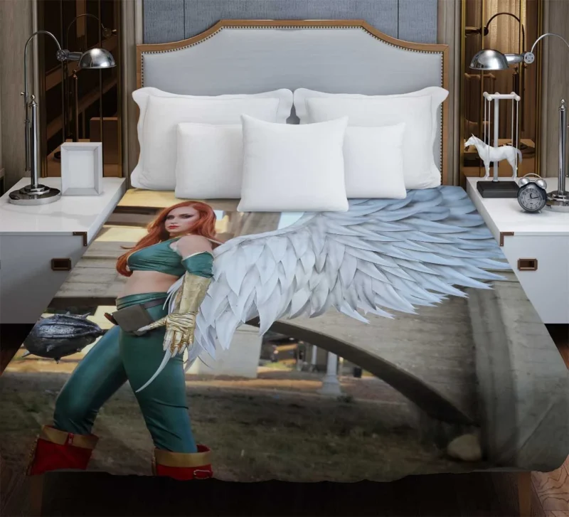Hawkgirl Cosplay: Embrace the Wings Duvet Cover
