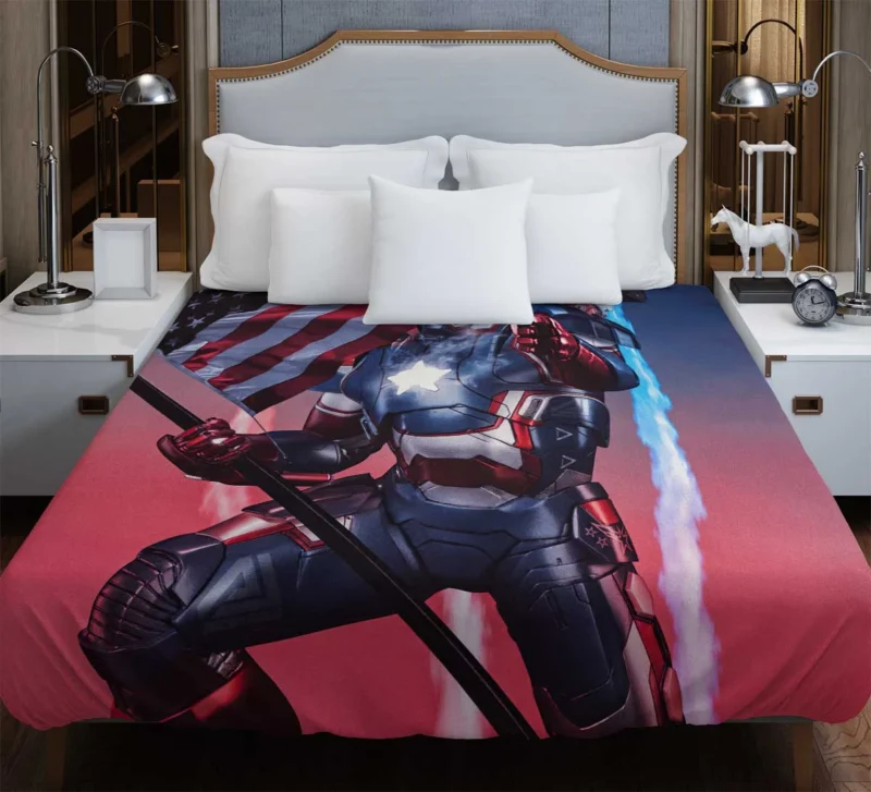 Iron Patriot: A Unique Marvel Character Duvet Cover