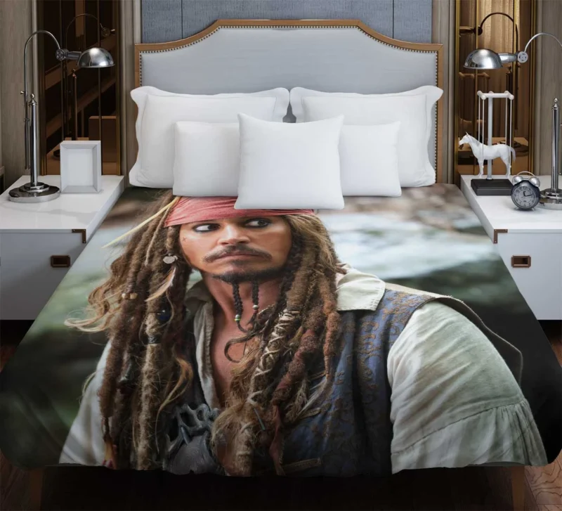 Johnny Depp in Pirates of the Caribbean: On Stranger Tides Duvet Cover