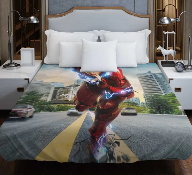 Justice League (2017): Flash Fast-Paced Action Duvet Cover