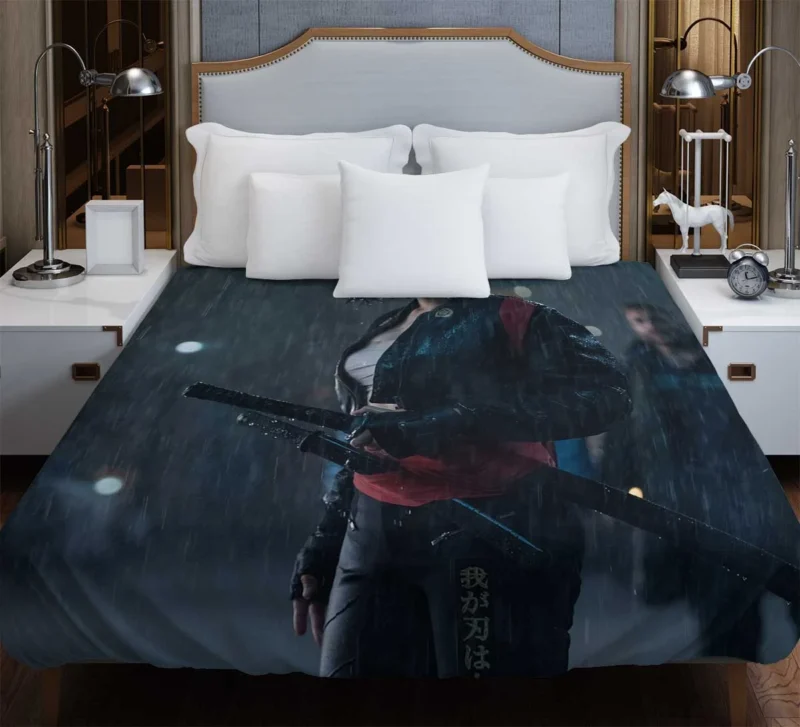 Katana Action in Suicide Squad Duvet Cover