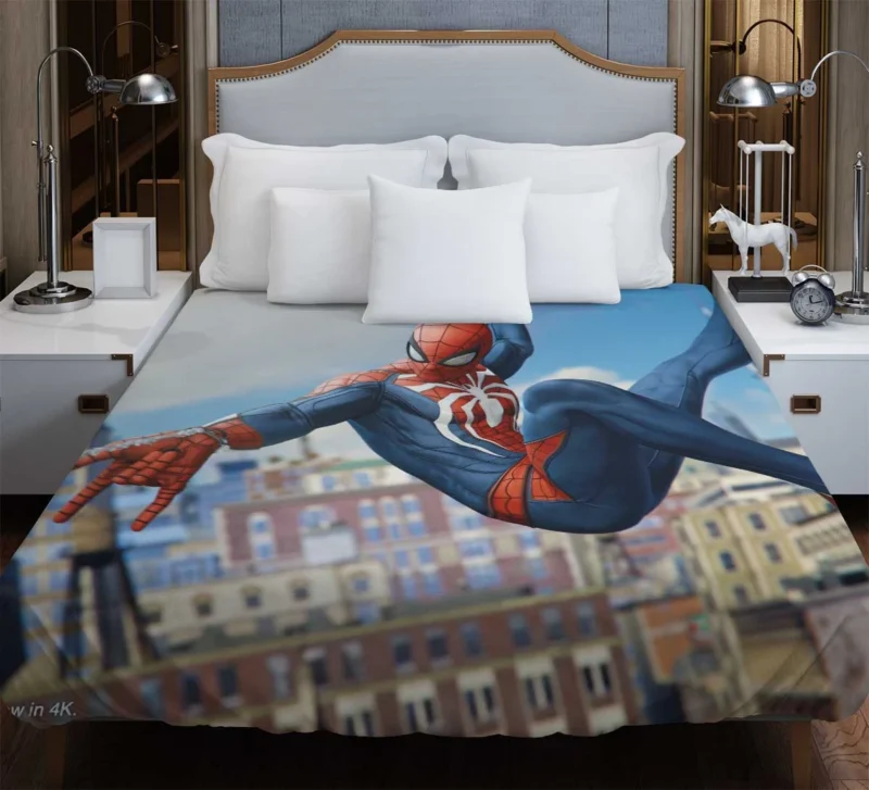 Marvel Spider-Man (PS4): Web-Slinging Action Duvet Cover