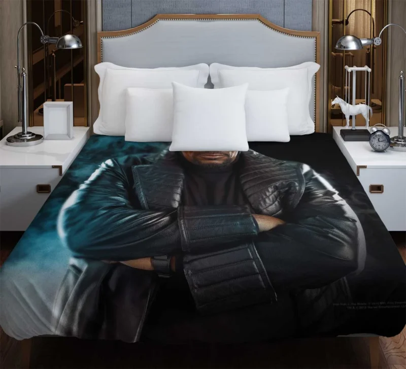 Nick Fury Appearance in Iron Man 2 Movie Duvet Cover