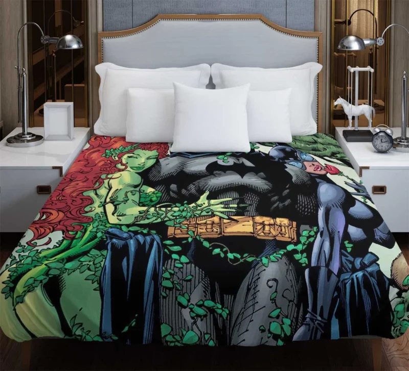 Poison Ivy and Catwoman: Partners in Batman Comics Duvet Cover
