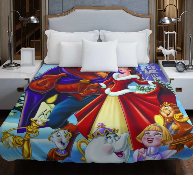 Reliving Disney Beauty And The Beast Duvet Cover