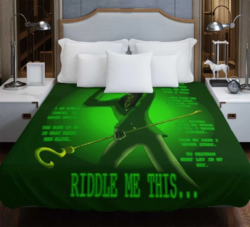 Riddler Comics: Dive into the Enigma of Gotham Duvet Cover