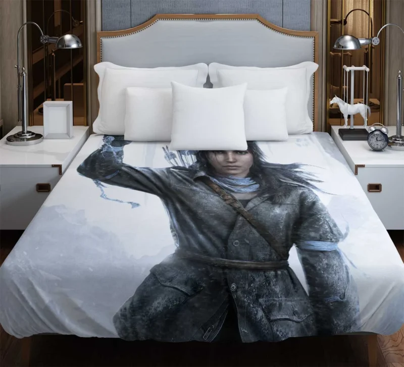 Rise of the Tomb Raider Action Duvet Cover