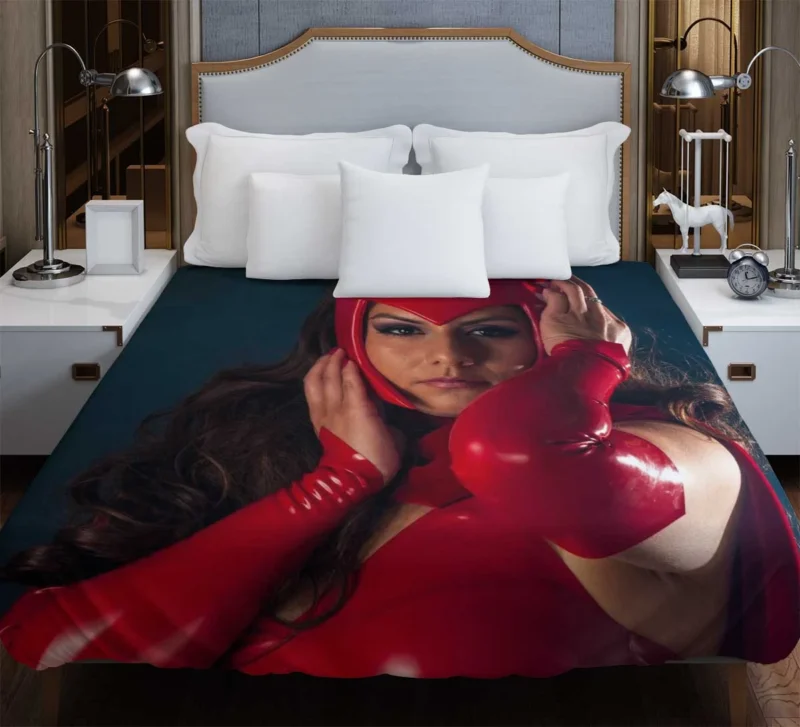 Scarlet Witch Cosplay: Marvel Channeling Chaos Magic Duvet Cover