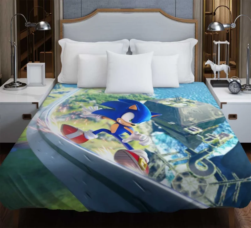 Sonic Frontiers: Sonic Next Open-World Adventure Duvet Cover