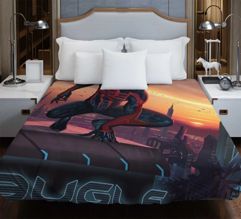 Spider-Man 2099: Time-Traveling in Shattered Dimensions Duvet Cover
