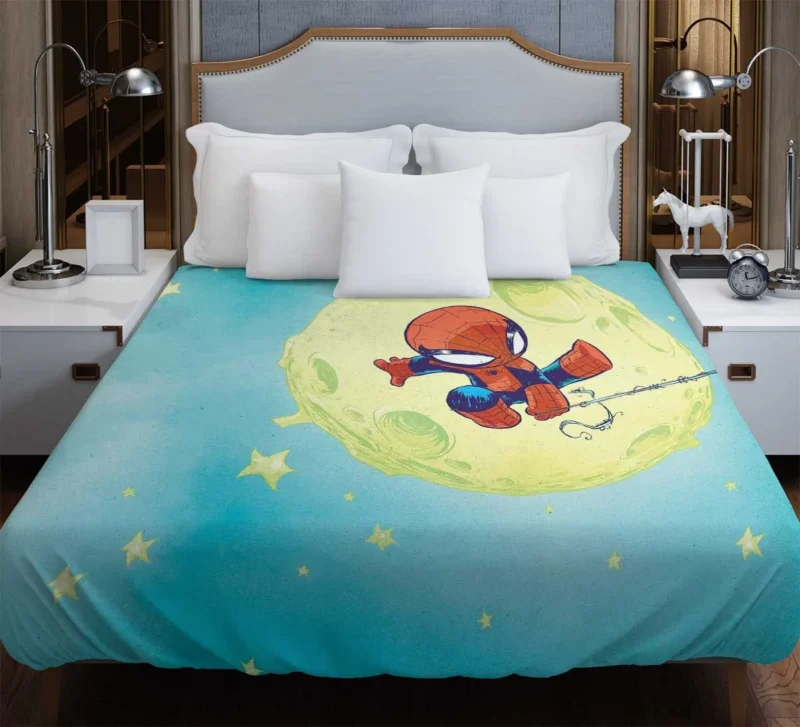 Spider-Man Comics: Swinging into Action Duvet Cover