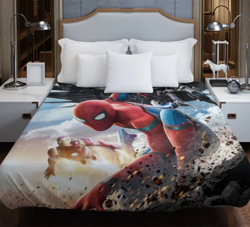 Spider-Man: Homecoming - Peter and the Vulture Duvet Cover
