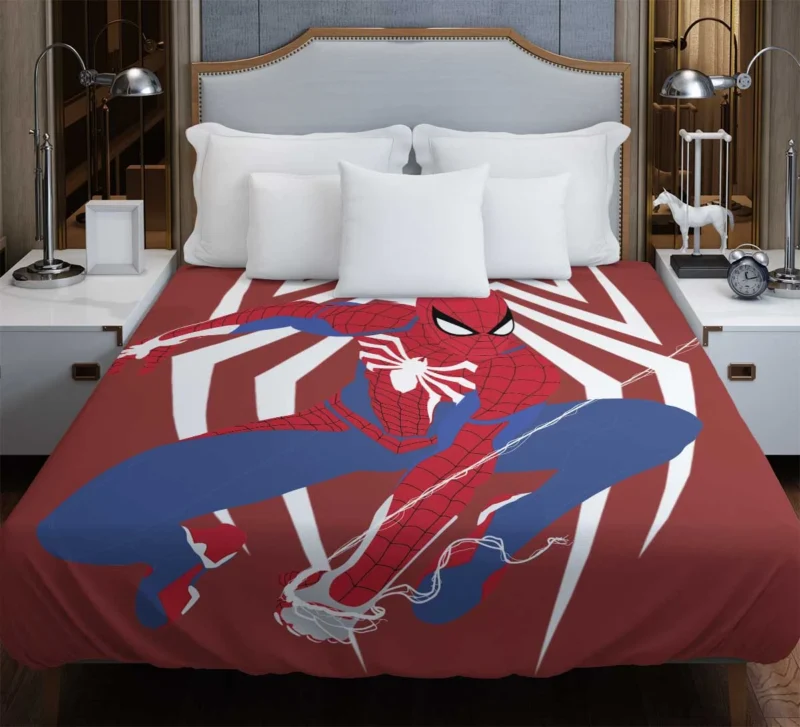 Spider-Man (PS4): Swinging into Gaming Glory Duvet Cover