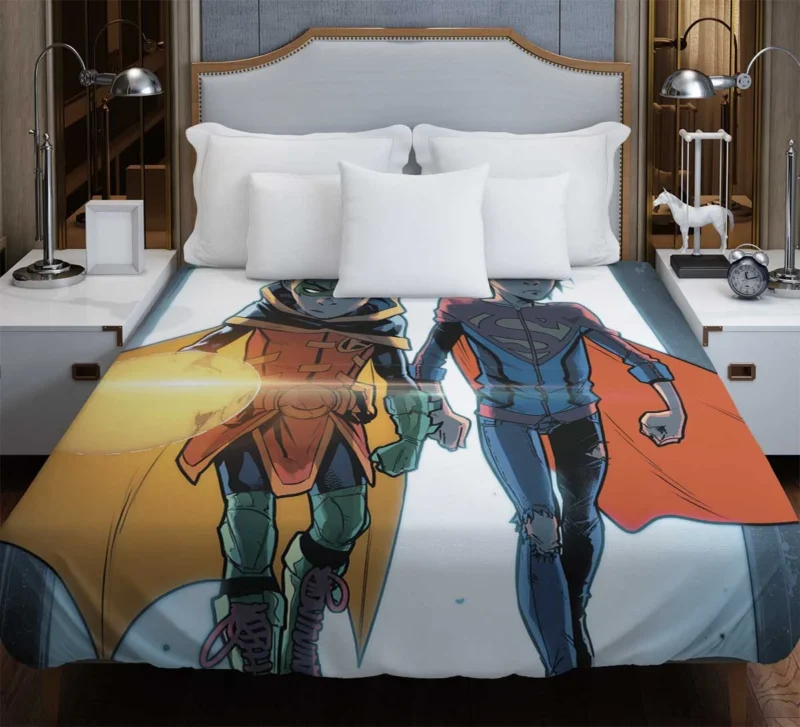 Super-Sons: Robin and Superboy Team Up Duvet Cover