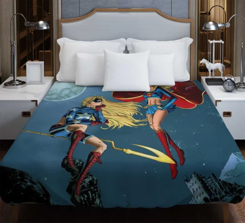 Supergirl and Stargirl: Cosmic Heroes Duvet Cover