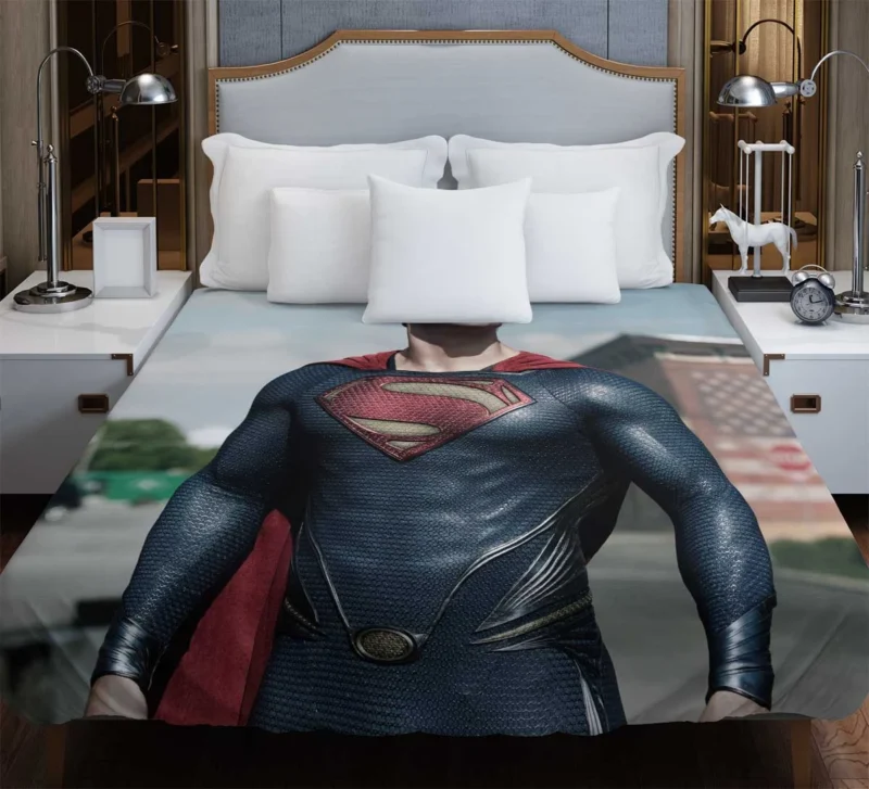 Superman: The Man of Steel Stands Strong Duvet Cover