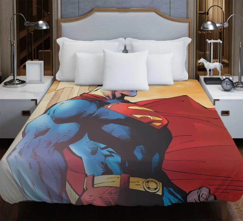 Superman Wallpaper: Emblem of Heroism Duvet Cover