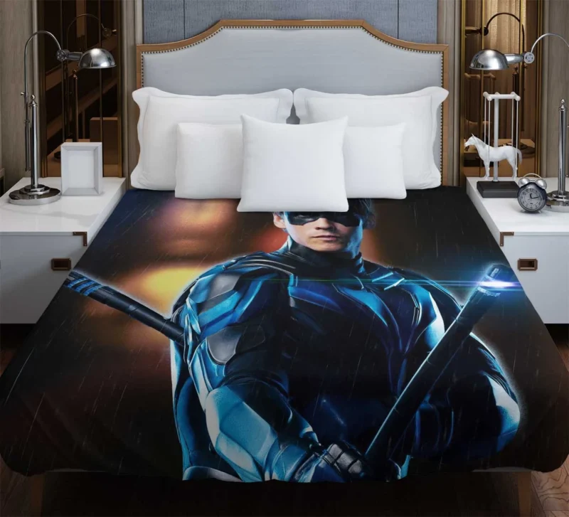 Titans TV Show: Nightwing Takes Center Stage Duvet Cover