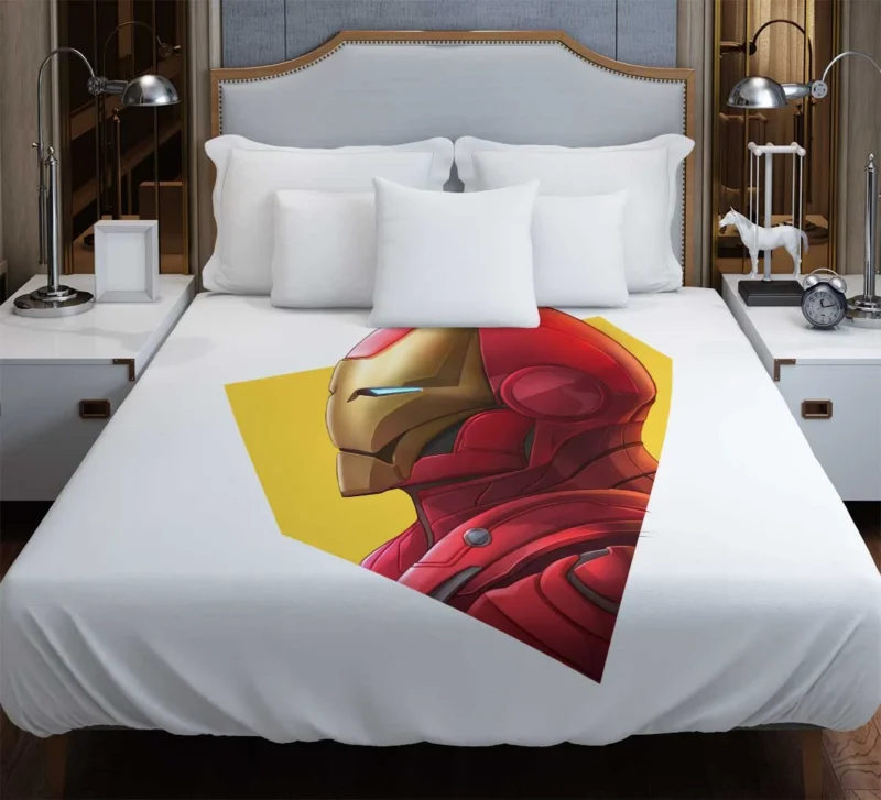 Unmasking the Iron Man in Comics Duvet Cover