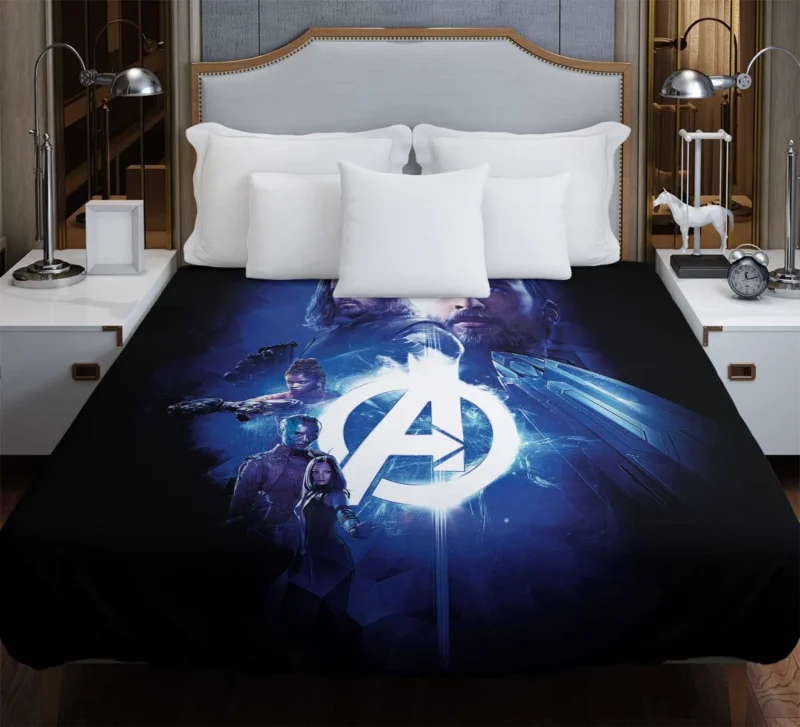 Winter Soldier and Heroes in Avengers: Infinity War Duvet Cover