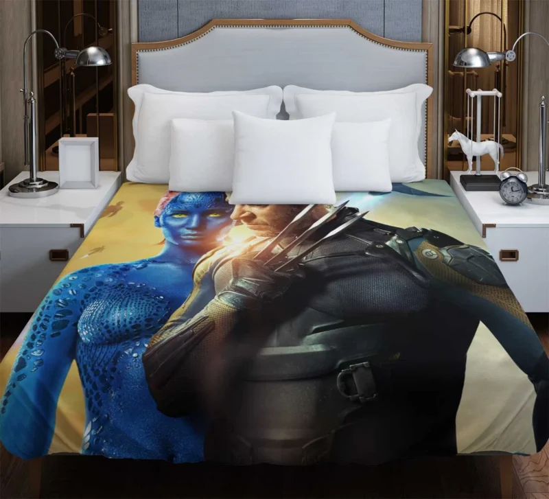 Wolverine and Mystique in X-Men: Days of Future Past Duvet Cover